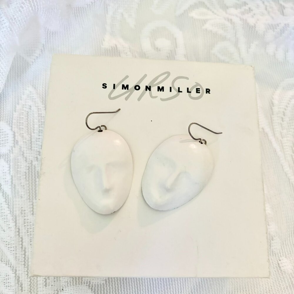 SIMON MILLER Enamel Face Earrings